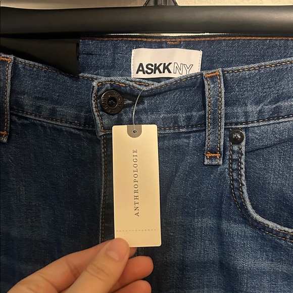 NWT Anthropologie ASKK NY Deep Blue Flare Jeans - Picture 7 of 8